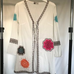 White Linen Beach Cover Up